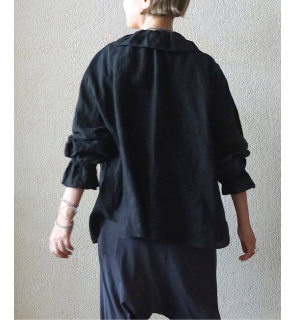 journal standard luxe「《予約》フレンチリネン フリルパフブラウス」|シャツ・ブラウス|