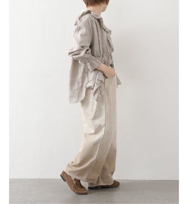 journal standard luxe「《予約》フレンチリネン フリルパフブラウス」|シャツ・ブラウス|