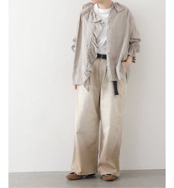 journal standard luxe「《予約》フレンチリネン フリルパフブラウス」|シャツ・ブラウス|