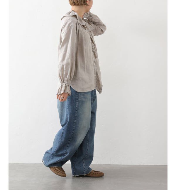 journal standard luxe「《予約》フレンチリネン フリルパフブラウス」|シャツ・ブラウス|