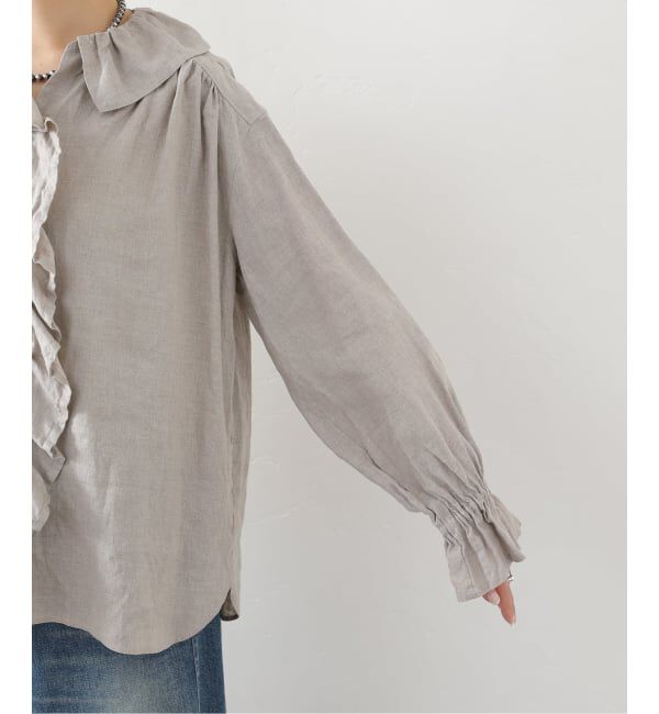 journal standard luxe「《予約》フレンチリネン フリルパフブラウス」|シャツ・ブラウス|