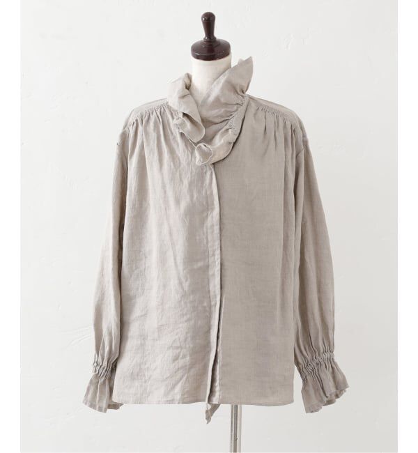 journal standard luxe「《予約》フレンチリネン フリルパフブラウス」|シャツ・ブラウス|