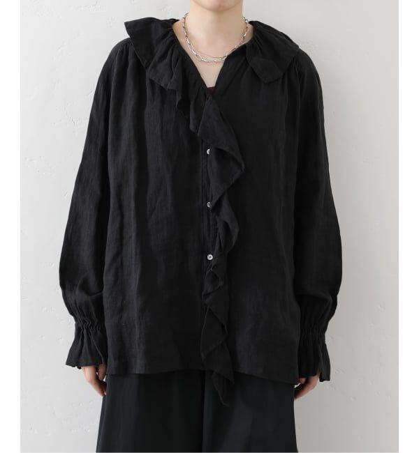 journal standard luxe「《予約》フレンチリネン フリルパフブラウス」|シャツ・ブラウス|
