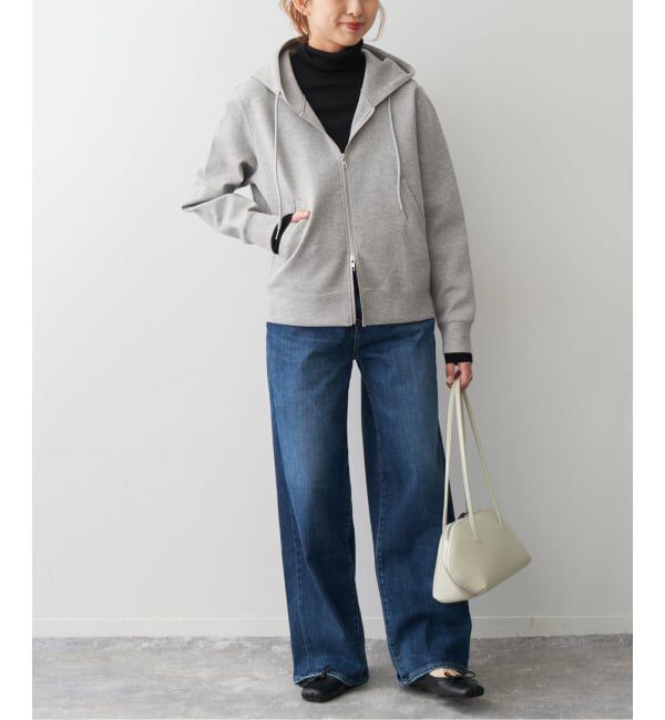 Spick and Span「《追加5》ストレッチジップフードパーカー」|Tシャツ・カットソー|