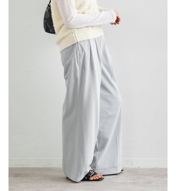 U by SPICK&SPAN「シアースラックスパンツ」|スラックス|