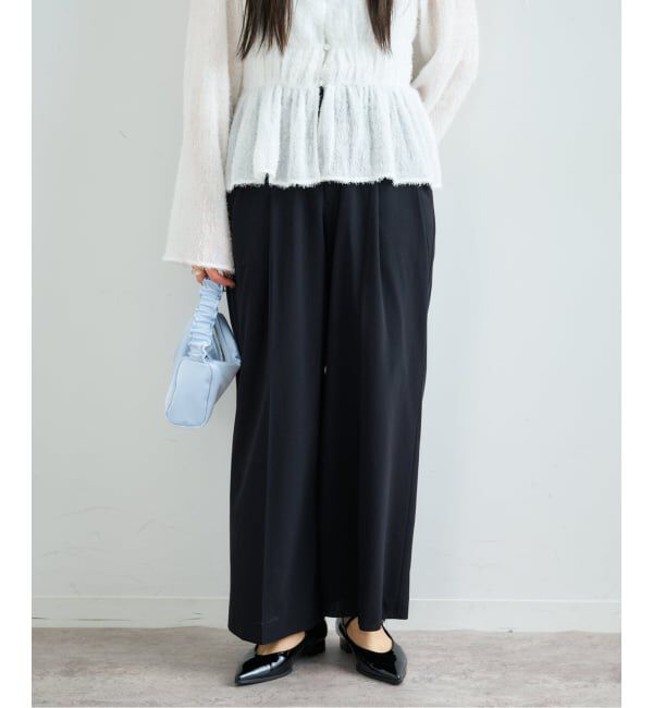 U by SPICK&SPAN「シアースラックスパンツ」|スラックス|