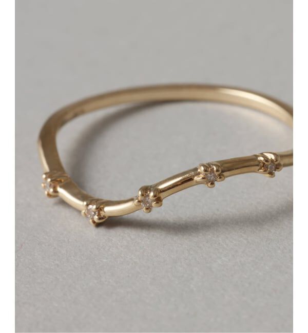 Lilas by Spick&Span「《予約》ウェーブステーションダイヤリング K10」|リング|