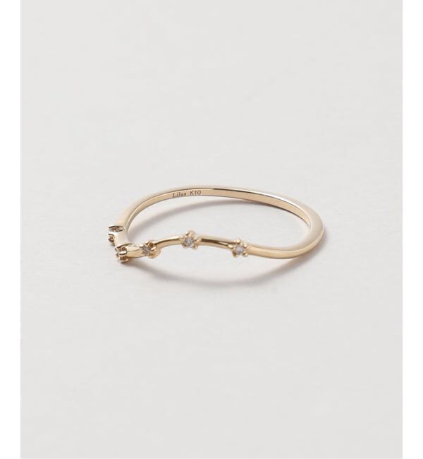 Lilas by Spick&Span「《予約》ウェーブステーションダイヤリング K10」|リング|