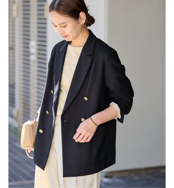 FRAMeWORK「≪追加≫TWRカルゼDBジャケット 2」|テーラードジャケット|ネイビー