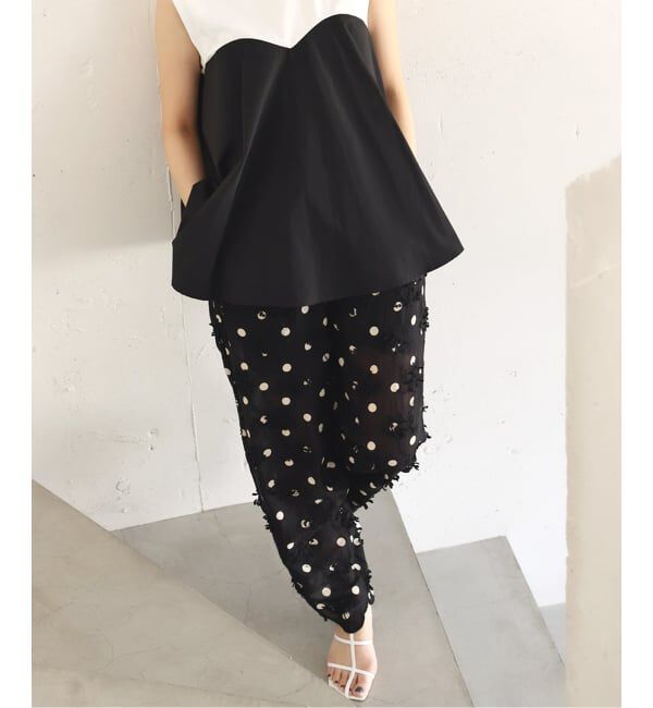 Spick and Span「《追加予約》crinkle crinkle crinkle 3D embroidery dot pants」|その他|