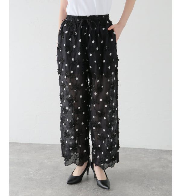 Spick and Span「《追加予約》crinkle crinkle crinkle 3D embroidery dot pants」|その他|