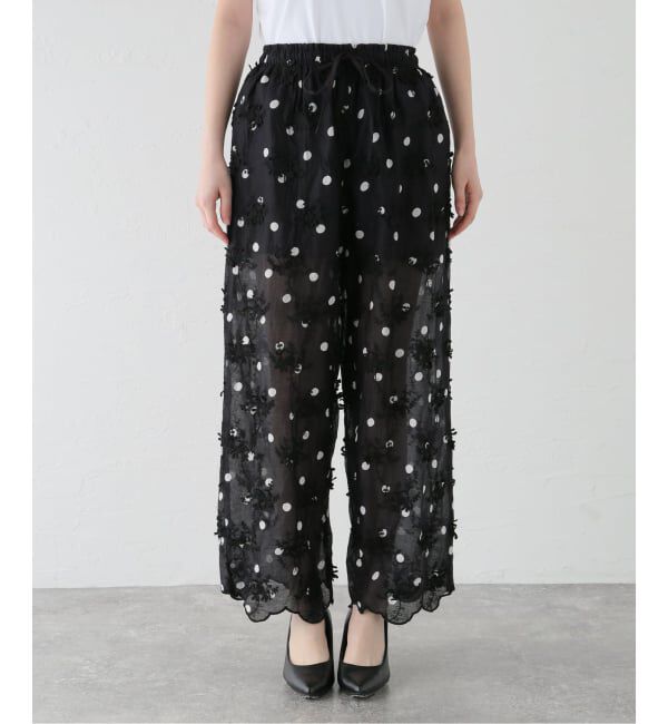 Spick and Span「《追加予約》crinkle crinkle crinkle 3D embroidery dot pants」|その他|