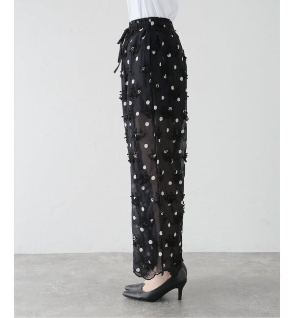 Spick and Span「《追加予約》crinkle crinkle crinkle 3D embroidery dot pants」|その他|