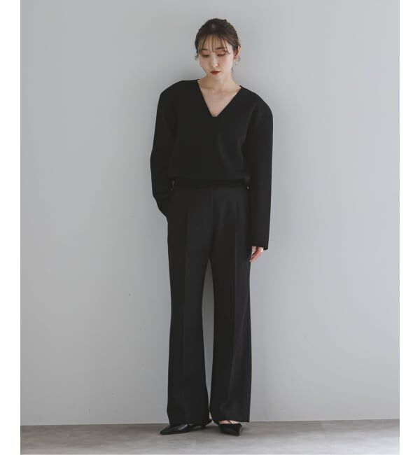 NOBLE「ELENI/エルニ ショルダーパッドVネックニット」|ニット・セーター|