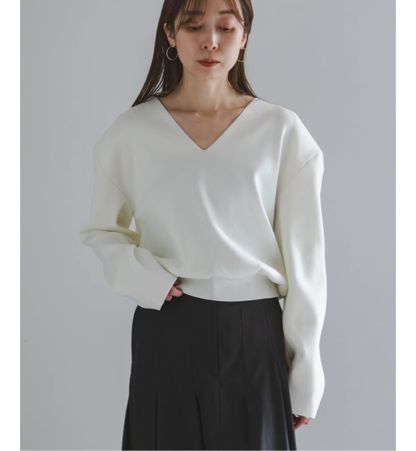 NOBLE「ELENI/エルニ ショルダーパッドVネックニット」|ニット・セーター|