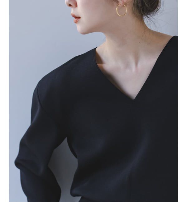 NOBLE「ELENI/エルニ ショルダーパッドVネックニット」|ニット・セーター|