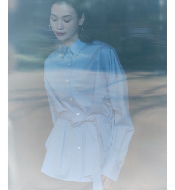 NOBLE「ELENI/エルニ ビブラートコットンベルトシャツ」|シャツ・ブラウス|