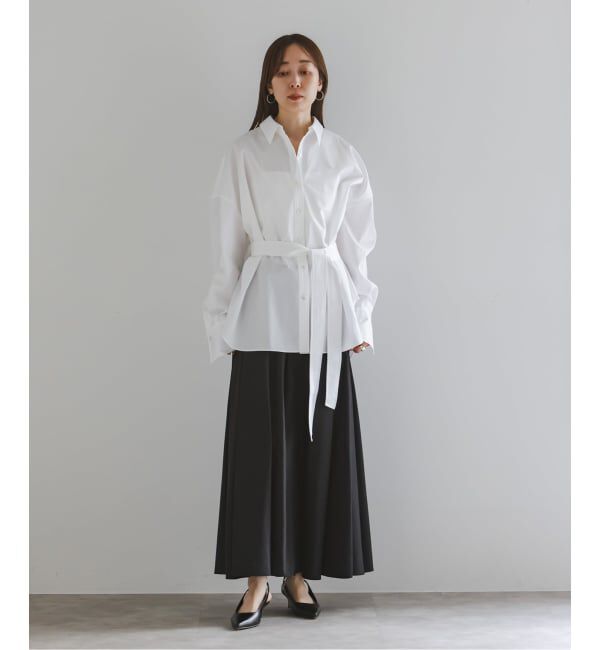 NOBLE「ELENI/エルニ ビブラートコットンベルトシャツ」|シャツ・ブラウス|
