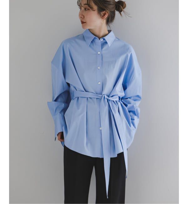 NOBLE「ELENI/エルニ ビブラートコットンベルトシャツ」|シャツ・ブラウス|
