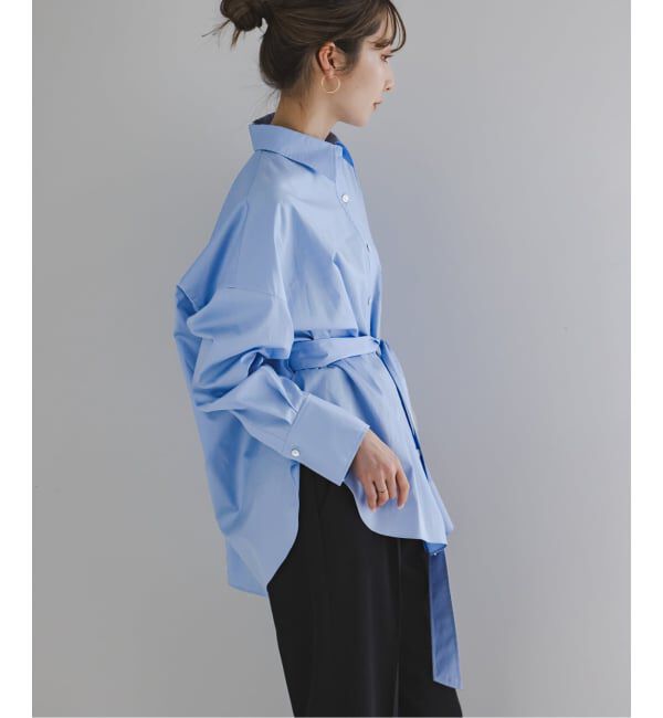 NOBLE「ELENI/エルニ ビブラートコットンベルトシャツ」|シャツ・ブラウス|
