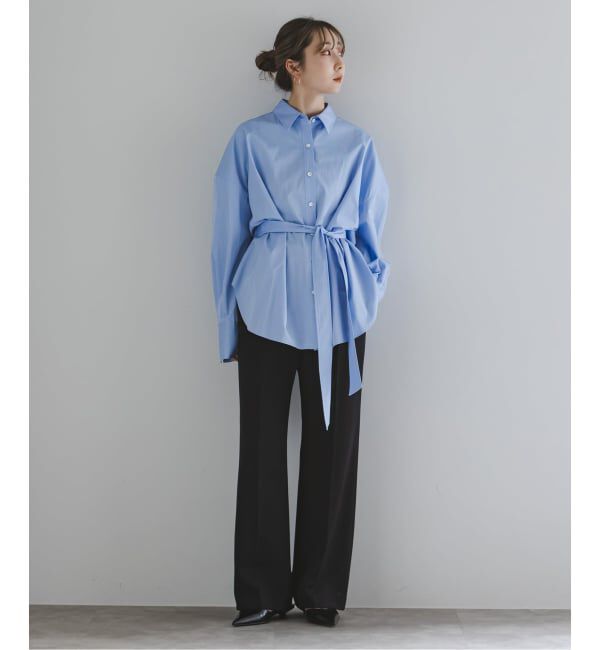 NOBLE「ELENI/エルニ ビブラートコットンベルトシャツ」|シャツ・ブラウス|