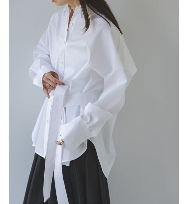 NOBLE「ELENI/エルニ ビブラートコットンベルトシャツ」|シャツ・ブラウス|