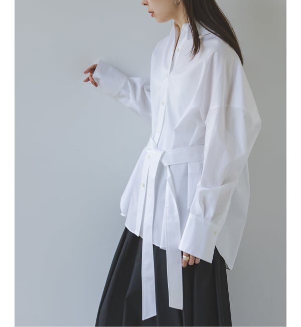 NOBLE「ELENI/エルニ ビブラートコットンベルトシャツ」|シャツ・ブラウス|