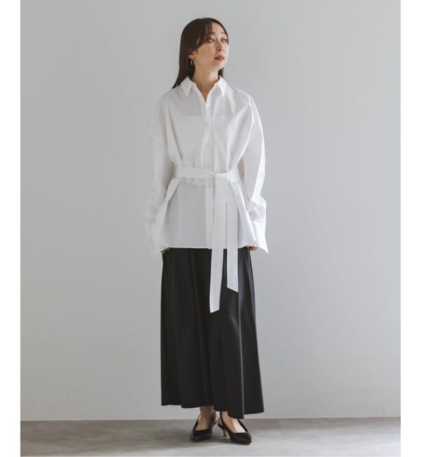NOBLE「ELENI/エルニ ビブラートコットンベルトシャツ」|シャツ・ブラウス|