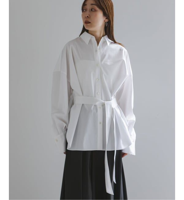 NOBLE「ELENI/エルニ ビブラートコットンベルトシャツ」|シャツ・ブラウス|