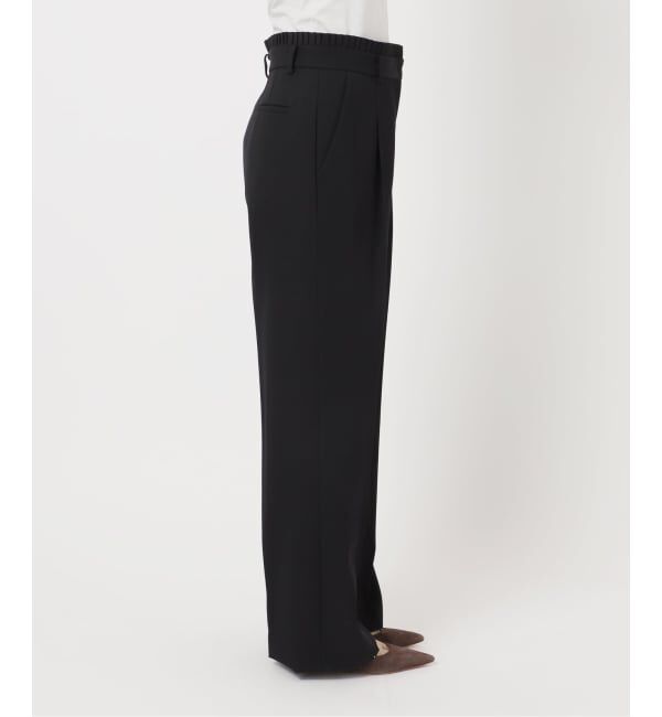 NOBLE「ELENI/エルニ ウールギャバプリーツベルトパンツ」|スラックス|