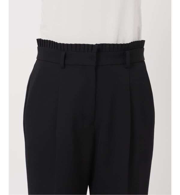 NOBLE「ELENI/エルニ ウールギャバプリーツベルトパンツ」|スラックス|