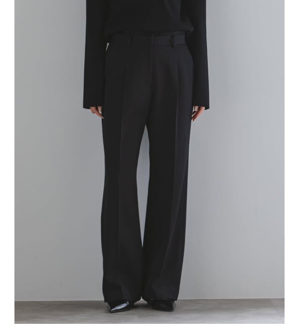 NOBLE「ELENI/エルニ ウールギャバプリーツベルトパンツ」|スラックス|