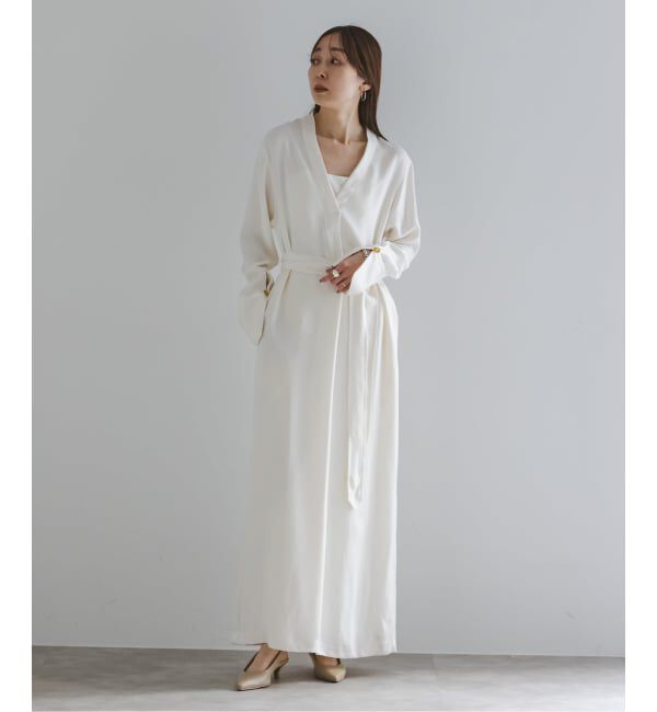 NOBLE「ELENI/エルニ キュプラサテンリーンワンピース」|ワンピース|