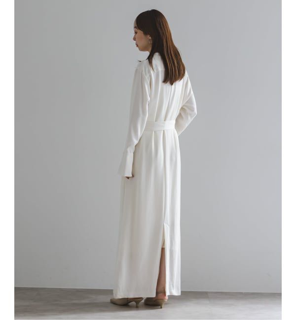 NOBLE「ELENI/エルニ キュプラサテンリーンワンピース」|ワンピース|