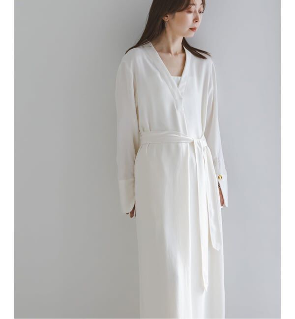 NOBLE「ELENI/エルニ キュプラサテンリーンワンピース」|ワンピース|