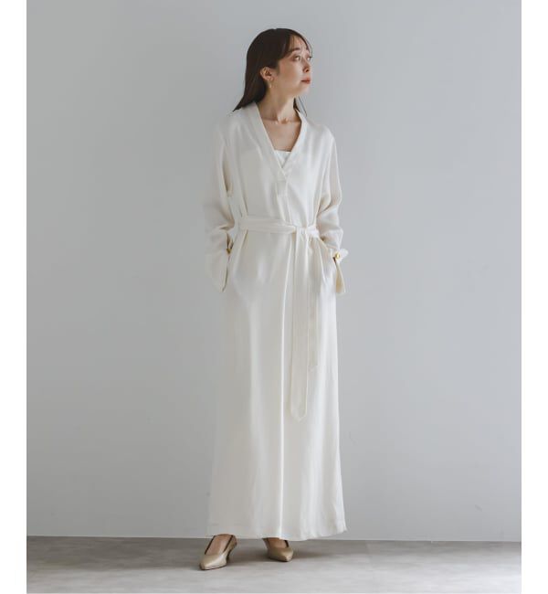 NOBLE「ELENI/エルニ キュプラサテンリーンワンピース」|ワンピース|