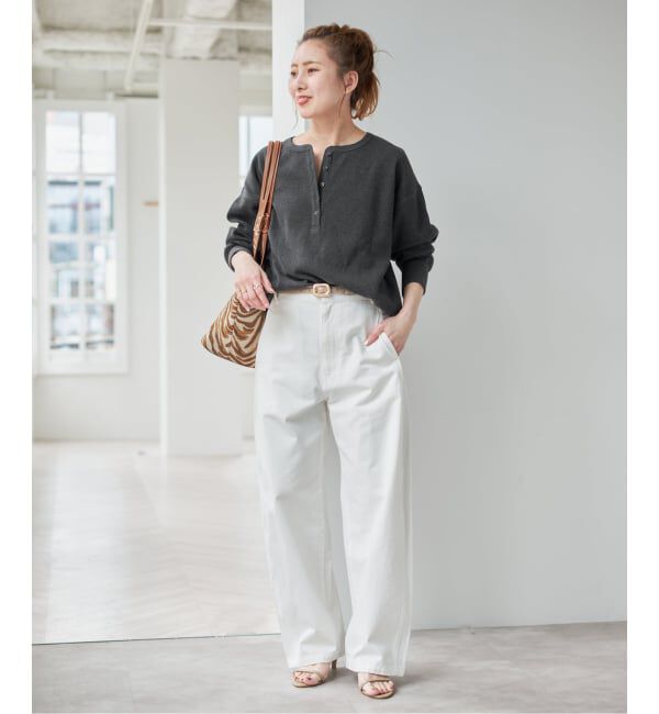 Spick and Span「《新色有り / 追加予約》2枚SETヘンリーネックプルオーバー」|Tシャツ・カットソー|