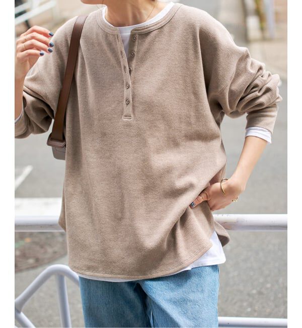 Spick and Span「《新色有り / 追加予約》2枚SETヘンリーネックプルオーバー」|Tシャツ・カットソー|