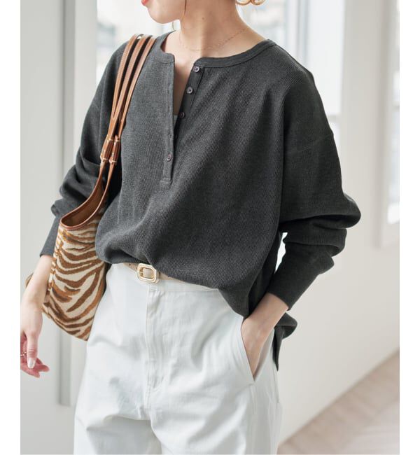 Spick and Span「《新色有り / 追加予約》2枚SETヘンリーネックプルオーバー」|Tシャツ・カットソー|