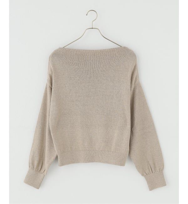 Spick and Span「シルクコンペーパーヤーンニュアンスネックニット」|ニット・セーター|ベージュ