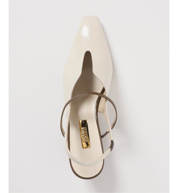 GRISE「《追加予約》GRISE4cmナロースクエアウェーブスリングバック」|パンプス|