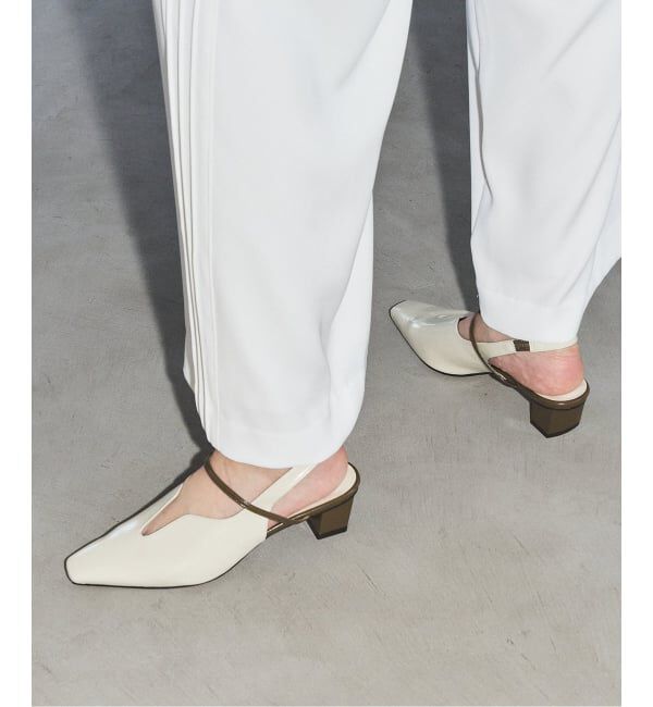 GRISE「《追加予約》GRISE4cmナロースクエアウェーブスリングバック」|パンプス|