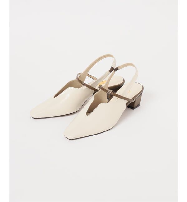 GRISE「《追加予約》GRISE4cmナロースクエアウェーブスリングバック」|パンプス|