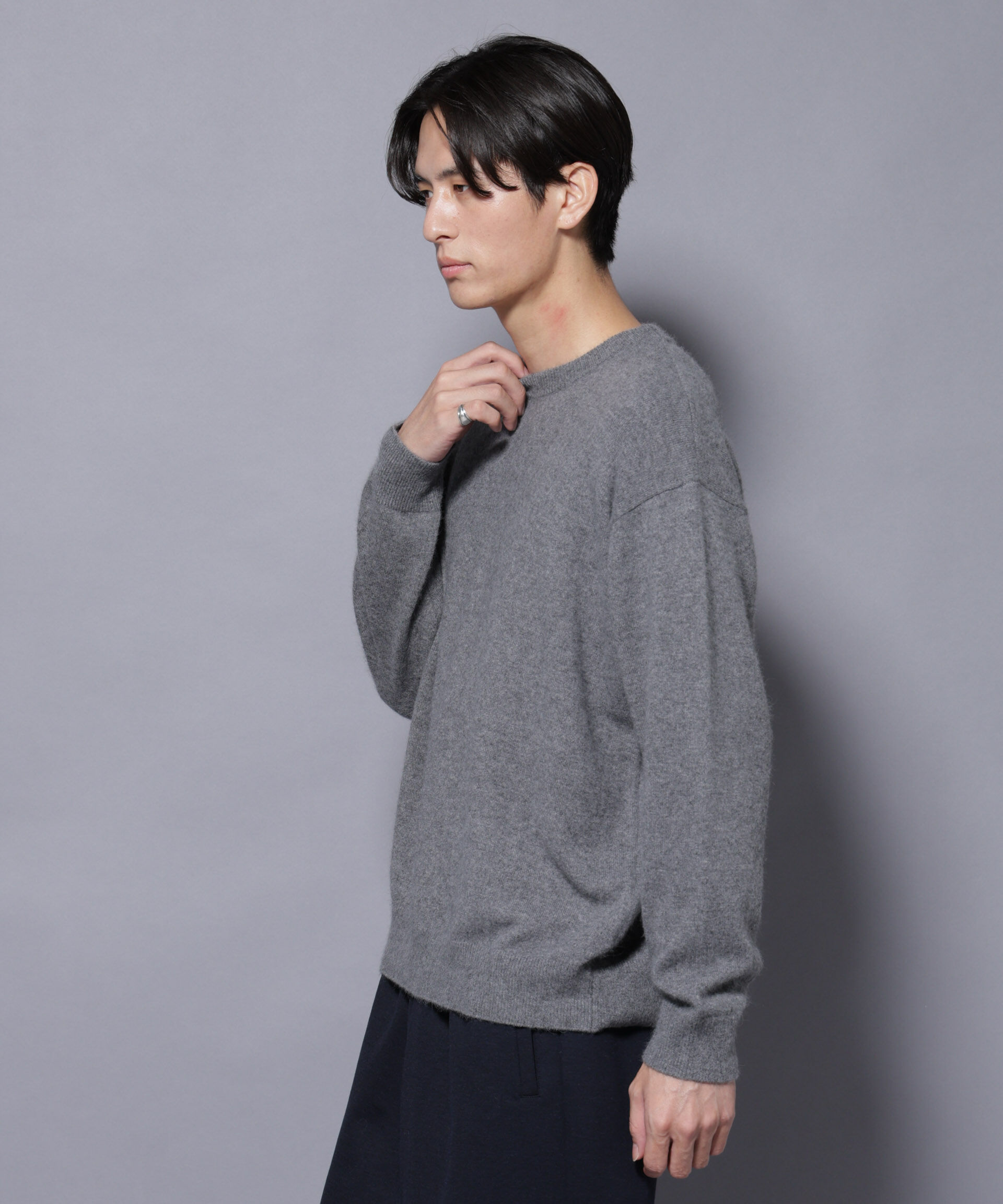 nano･universe「アンゴラ混ライトクルーネックニット」|ニット・セーター|