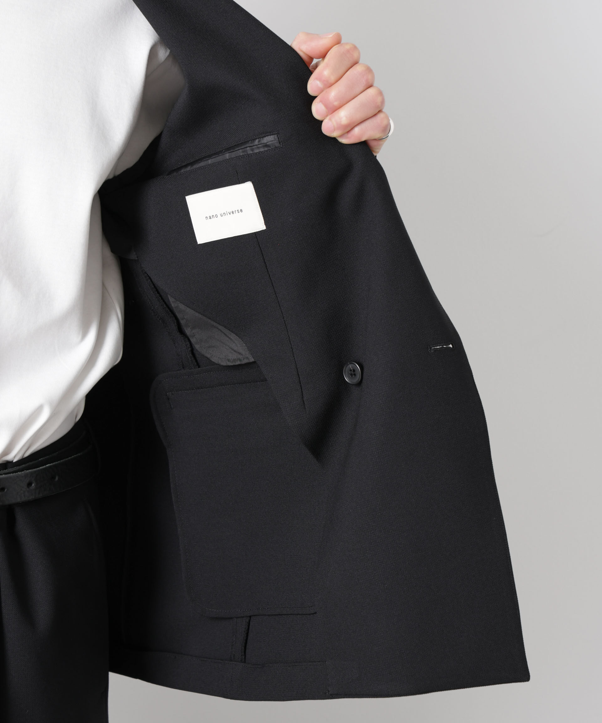 nano･universe「Reflax(R)オックスダブルブレストジャケット（セットアップ可）」|テーラードジャケット|