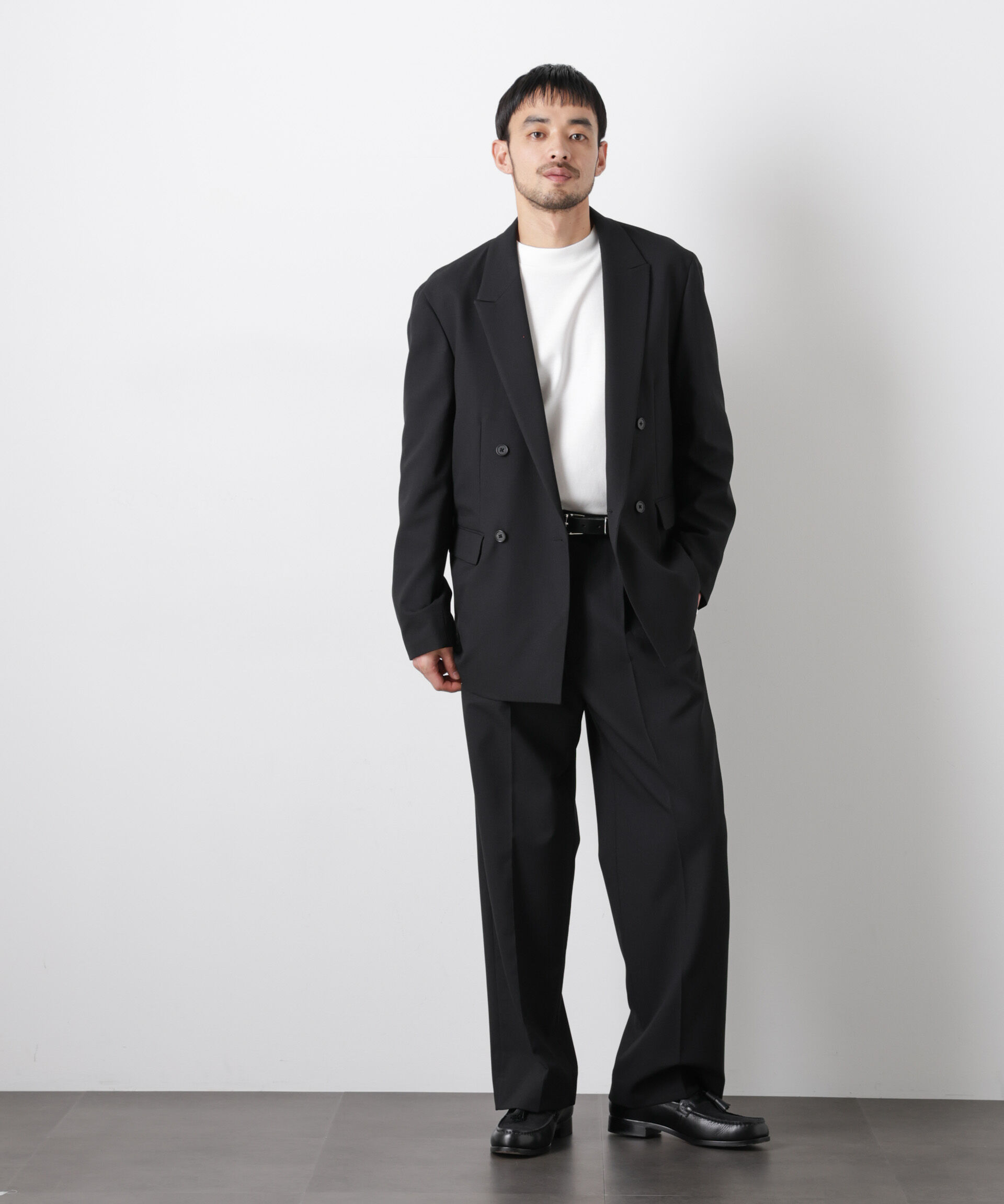 nano･universe「Reflax(R)オックスダブルブレストジャケット（セットアップ可）」|テーラードジャケット|