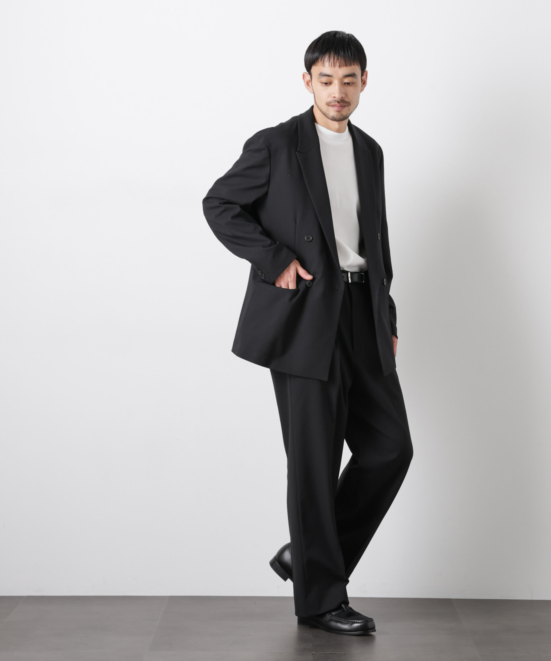 nano･universe「Reflax(R)オックスダブルブレストジャケット（セットアップ可）」|テーラードジャケット|