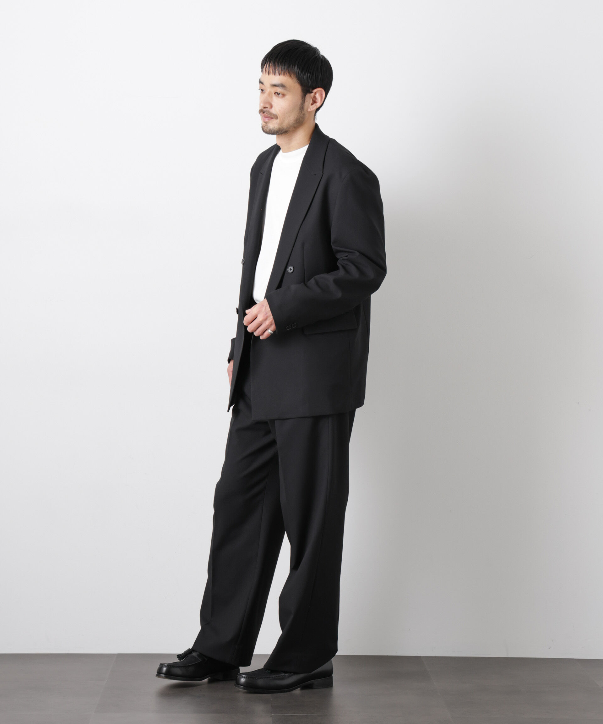 nano･universe「Reflax(R)オックスダブルブレストジャケット（セットアップ可）」|テーラードジャケット|