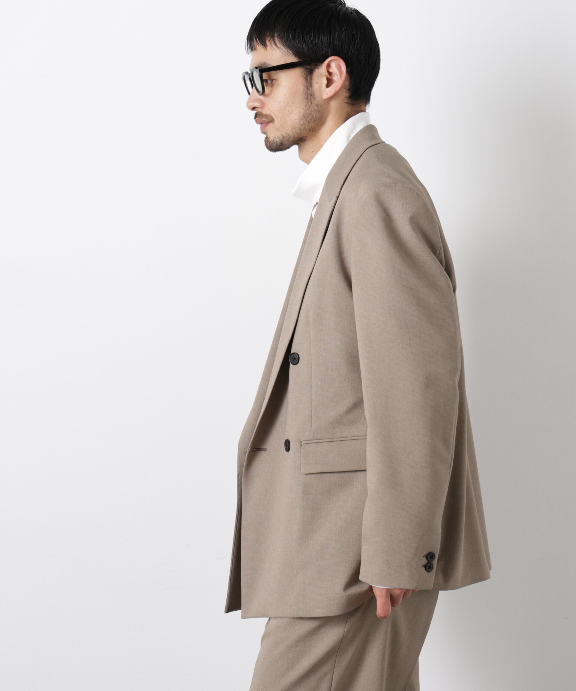 nano･universe「Reflax(R)オックスダブルブレストジャケット（セットアップ可）」|テーラードジャケット|