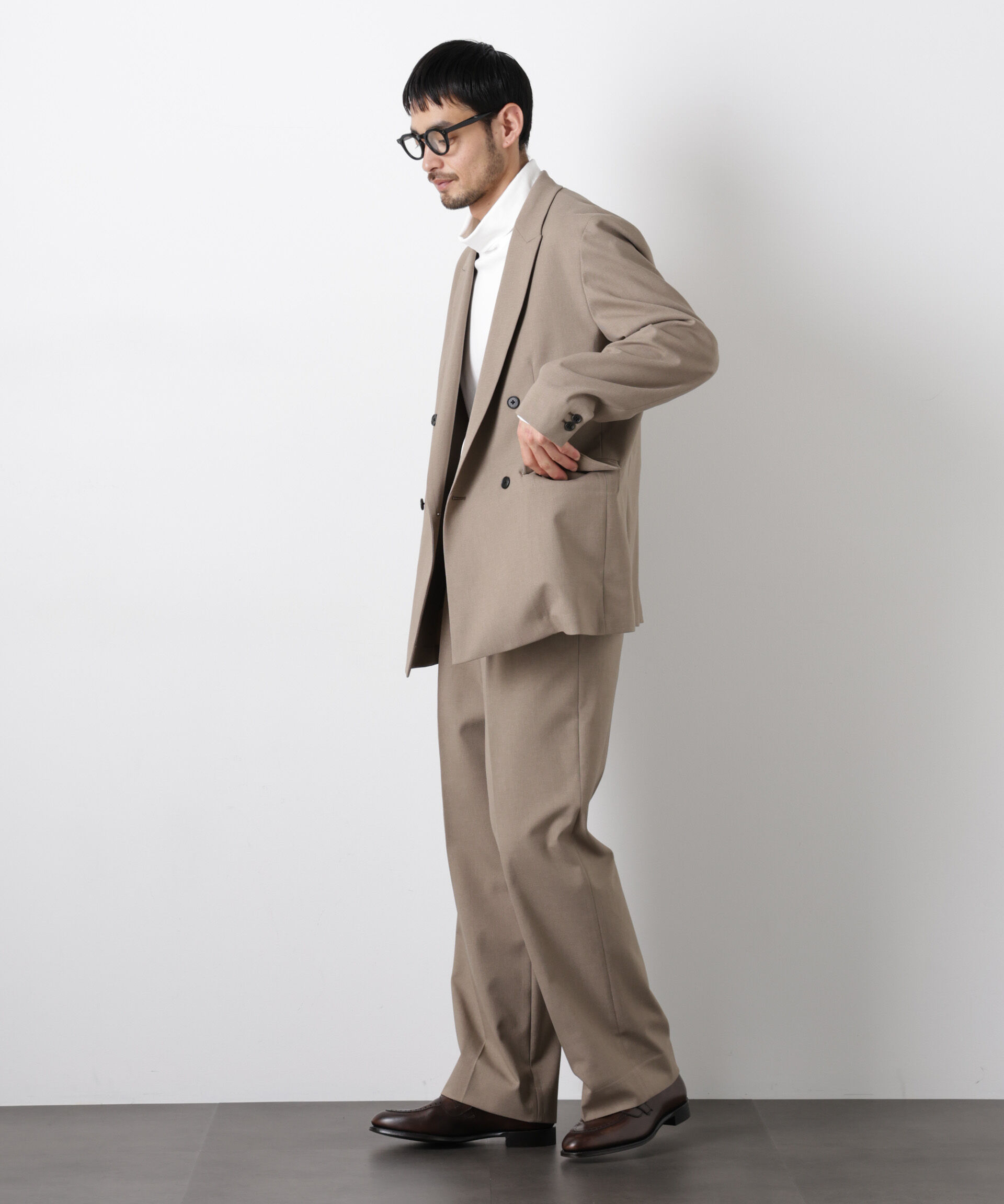 nano･universe「Reflax(R)オックスストレートパンツ（セットアップ可)」|チノ|